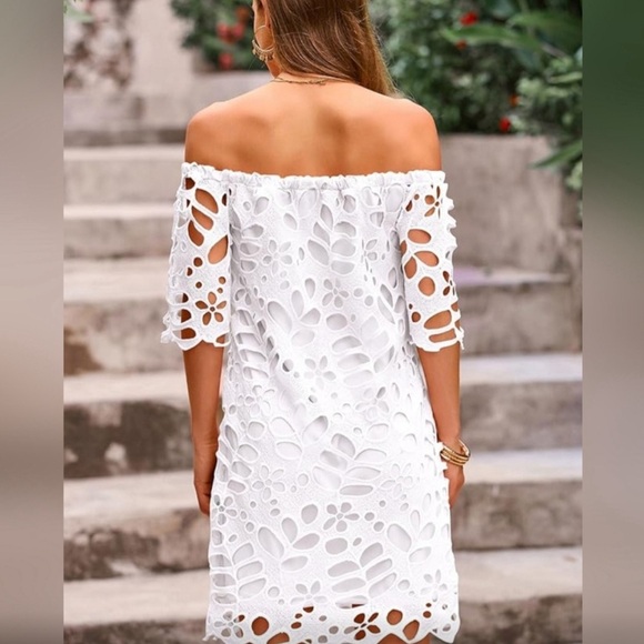 Amazon Off Shoulder Lace Dress, Size XL (NWT) - Picture 2 of 9